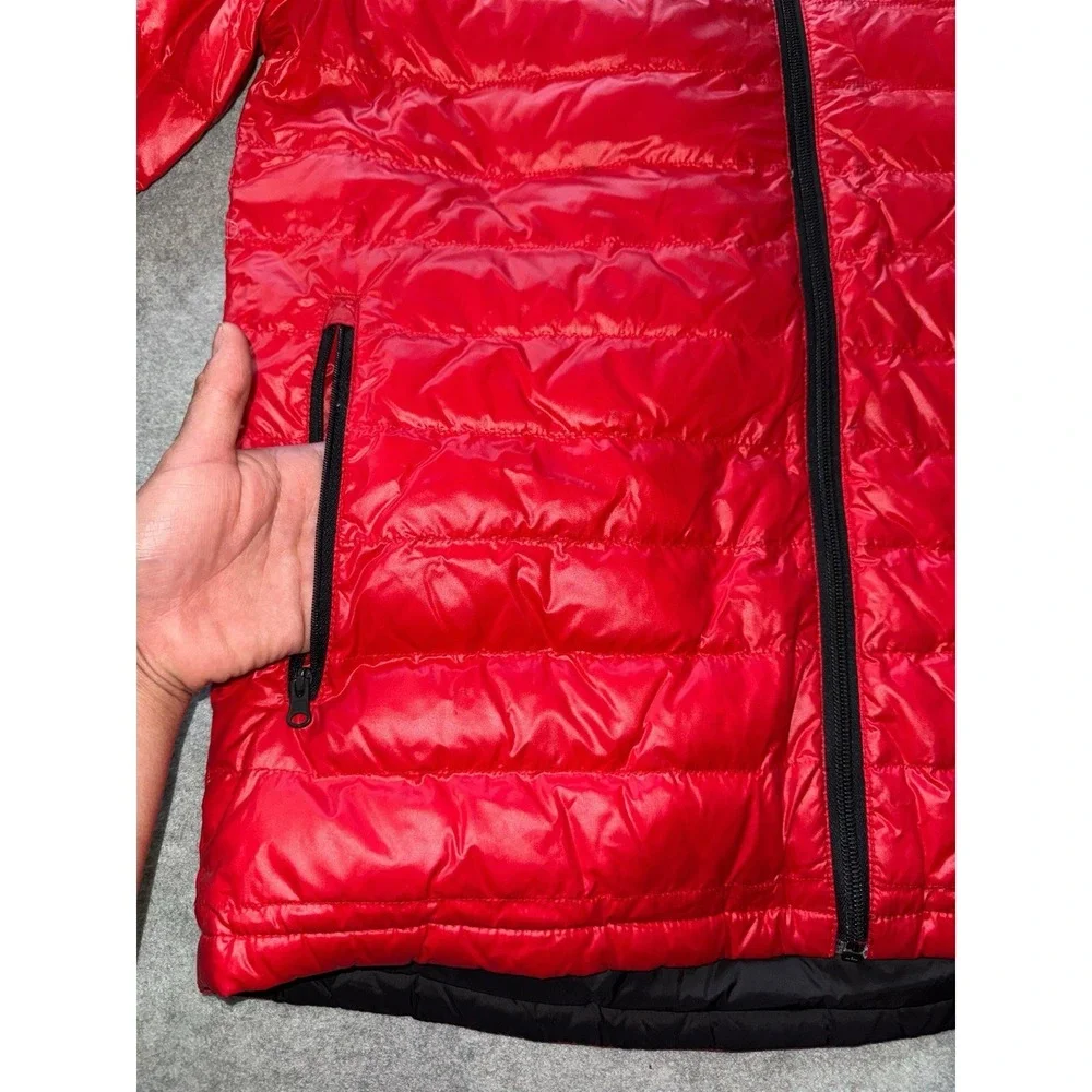 Red Double Dribble Reversible Packable‎ Full-Zip Puffer Jacket Size Youth L